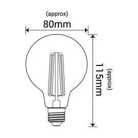 Żarówka LED G80 E27 4W 410lm 2700K EDG010 INQ