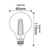 Żarówka LED G80 E27 4W 410lm 2700K EDG010 INQ