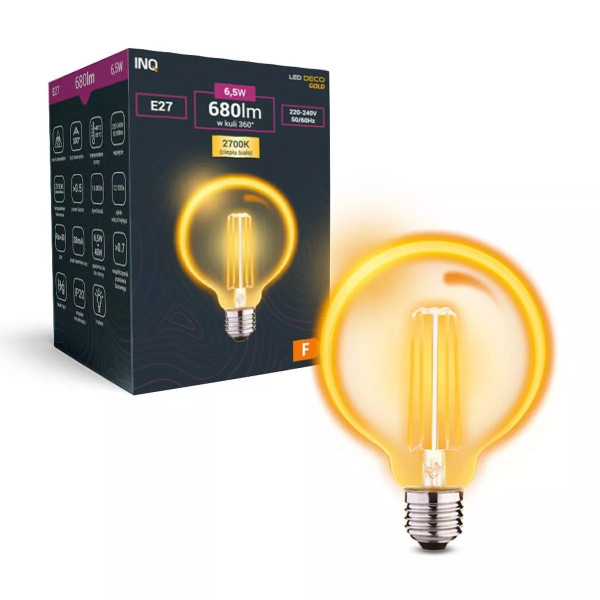 Żarówka LED G80 E27 6,5W 680lm 2700K EDG015 INQ
