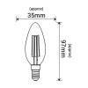 Żarówka LED C37 świeca E14 4W 470lm 3000K EDB010WW INQ