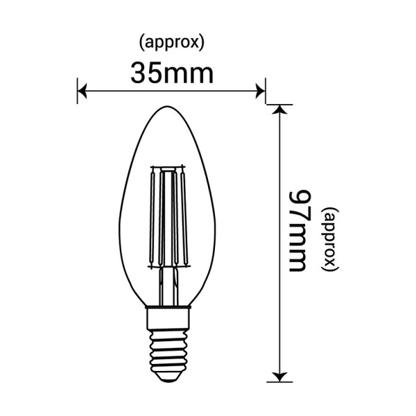 Żarówka LED świeca E14 4W 470lm 4000K EDB010NW INQ
