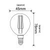 Żarówka LED G45 kulka E14 4W 450lm 3000K EDP010WW INQ
