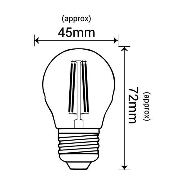 Żarówka LED G45 kulka E27 4W 450lm 3000K EDP110WW INQ