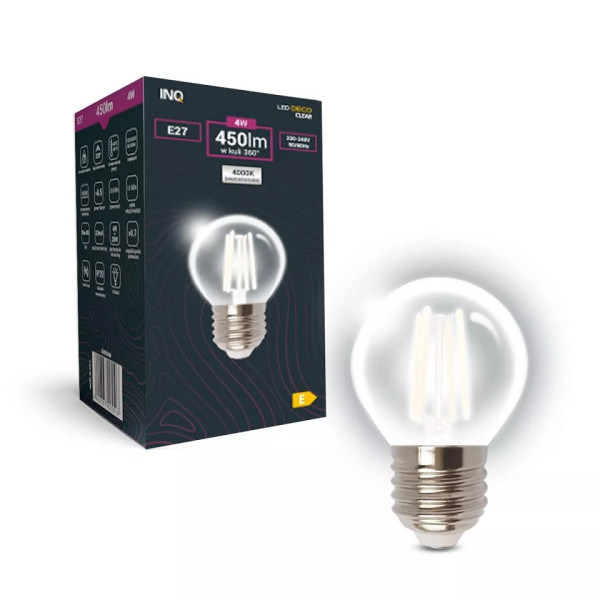 Żarówka LED G45 kulka E27 4W 450lm 4000K EDP110NW INQ