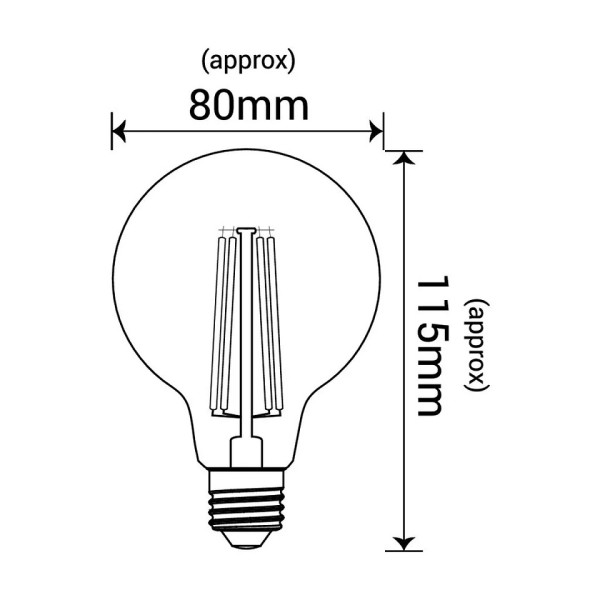 Żarówka LED G80 E27 6,5W 806lm 3000K EDG015WW INQ