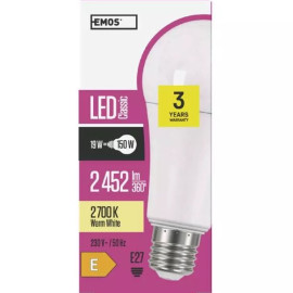 Żarówka LED E27 19W (zamiennik 150W) 2452lm - A67 230V 2700K (ciepło-biała) - ZQ5183 EMOS