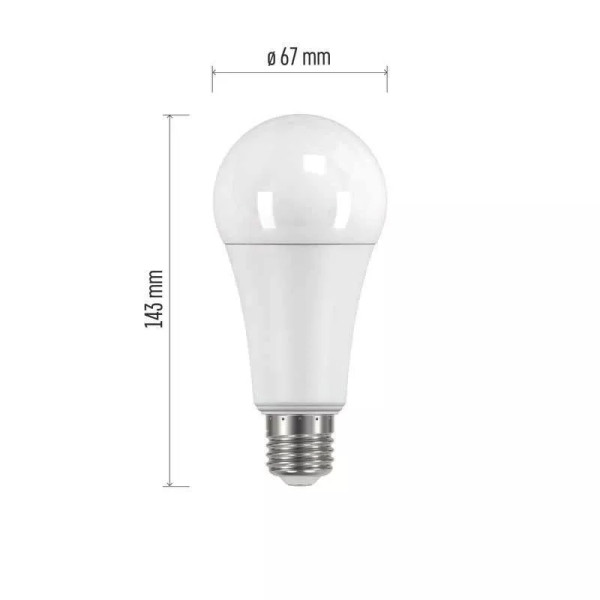 Żarówka LED E27 19W (zamiennik 150W) 2452lm - A67 230V 2700K (ciepło-biała) - ZQ5183 EMOS