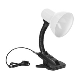 Lampa biurkowa LATSA E27 z klipsem, biała