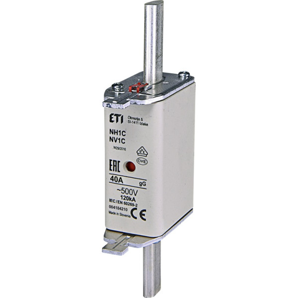 Wkładka topikowa przemysłowa zwłoczna KOMBI NH1C gG 40A/500V 004184210