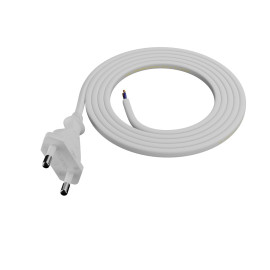 Przewód przyłączeniowy 2m BIAŁY 2x0,75mm z wtyczką płaską PP-11/2M/2X0,75/OMY p
