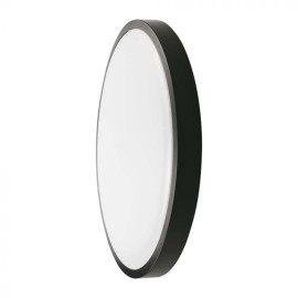 VT-8624 (7637) - plafon LED 24W 2400lm 4000K IP44 - LED DOME LIGHT ROUND BLACK