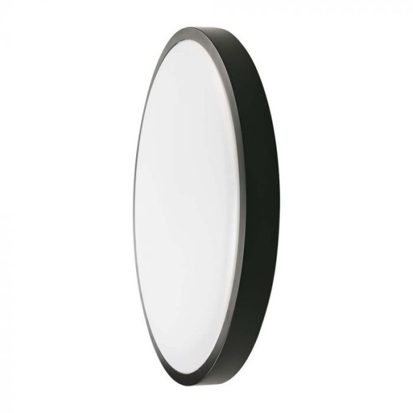 VT-8624 (7637) - plafon LED 24W 2400lm 4000K IP44 - LED DOME LIGHT ROUND BLACK