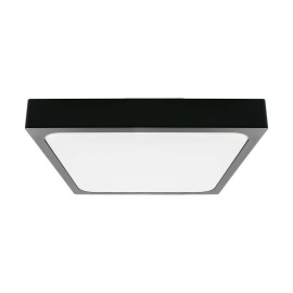 VT-8618 (7643) - plafon LED 18W 1800lm 4000K IP44 - LED DOME LIGHT SQUARE BLACK FRAME