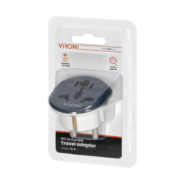 Adapter podróżny do gniazdek (do stosowania w Polsce) - TA-5