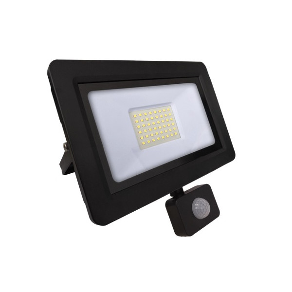 Naświetlacz LED z czujnikiem rychu - 50W, 5400lm, 6000K (zimno-biała), IP65 - SUPRA III Maxled
