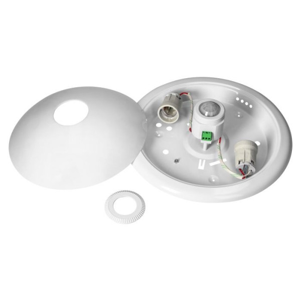 ROVO PC, plafon z czujnikiem ruchu 360st, 2xE27, IP20, CL/2XE27R-2