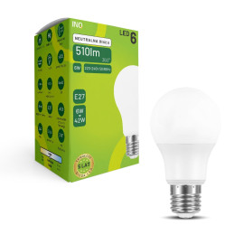 Żarówka LED A60 E27 6W 510lm 4000K - ELA020NW INQ