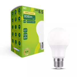 Żarówka LED A60 E27 8,5W (zamiennik 60W) 3000K - ELA030WW INQ
