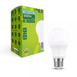 Żarówka LED A60 E27 8,5W (zamiennik 60W) 6500K - ELA030CW INQ