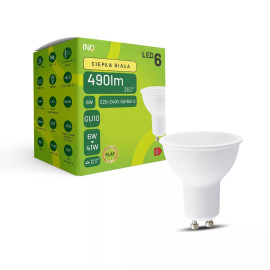 Żarówka LED MR16 GU10 6W 490lm 3000K INQ MR034WW