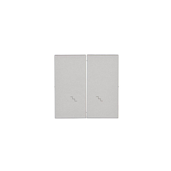 TKW6/2/143 Klawisz podwójny z piktogramami schody do: SW6/2WM, Aluminium mat - Simon 55