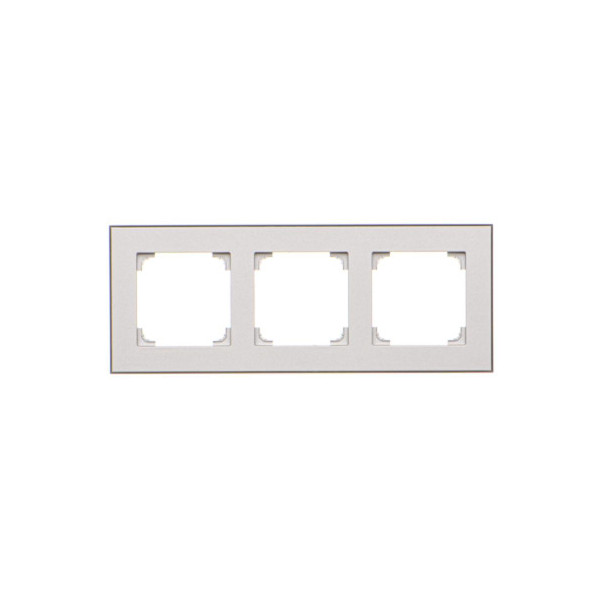 TRD3.149/143 Ramka 3-krotna DUO, Aluminium, podstawa czarna - Simon 55