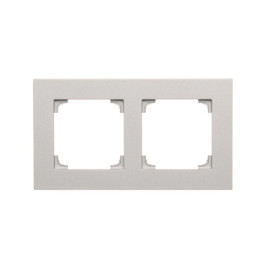 TR2/143 Ramka 2-krotna LINE, Aluminium mat - Simon 55