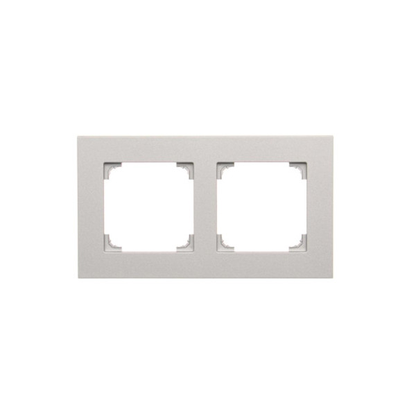 TR2/143 Ramka 2-krotna LINE, Aluminium mat - Simon 55