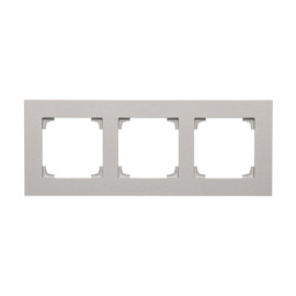 TR3/143 Ramka 3-krotna LINE, Aluminium mat - Simon 55