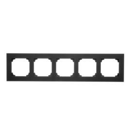TR5/149 Ramka 5-krotna LINE, Czarny mat - Simon 55