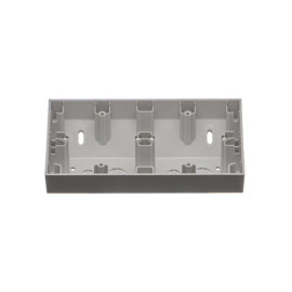 TPNR2/143 Puszka natynkowa narożna 2-krotna do ramek LINE/DUO, Aluminium mat - Simon 55