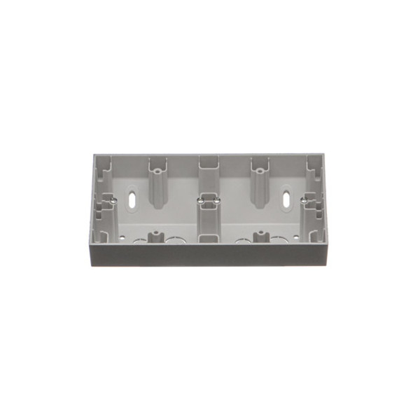 TPNR2/143 Puszka natynkowa narożna 2-krotna do ramek LINE/DUO, Aluminium mat - Simon 55