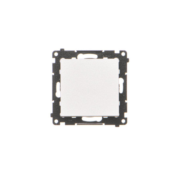TW1.01/143 Łącznik jednobiegunowy (moduł) 10 AX, 250 V~, szybkozłącza, Aluminium mat - Simon 55