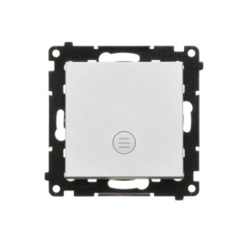 TW1L.01/143 Łącznik jednobiegunowy z podświetleniem LED (moduł) 10 AX, 250 V~, szybkozłącza, Aluminium mat - Simon 55