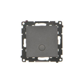 TW1L.01/149 Łącznik jednobiegunowy z podświetleniem LED (moduł) 10 AX, 250 V~, szybkozłącza, Czarny mat - Simon 55