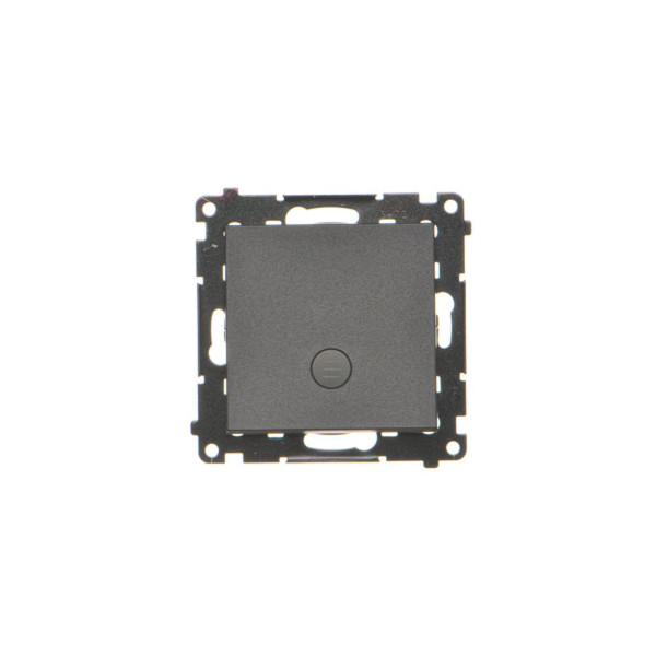 TW1L.01/149 Łącznik jednobiegunowy z podświetleniem LED (moduł) 10 AX, 250 V~, szybkozłącza, Czarny mat - Simon 55