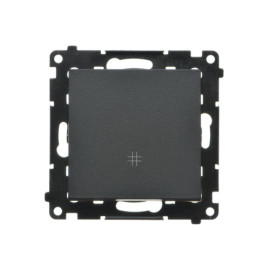 TW7.01/149 Łącznik krzyżowy (moduł) 10 AX, 250 V~, szybkozłącza, Czarny mat - Simon 55