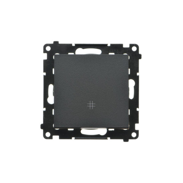TW7.01/149 Łącznik krzyżowy (moduł) 10 AX, 250 V~, szybkozłącza, Czarny mat - Simon 55