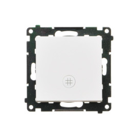 TW7L.01/111 Łącznik krzyżowy z podświetleniem LED – piktogram schody (moduł) 10 AX, 250 V~, szybkozłącza, Biały mat - Simon 55
