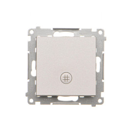 TW7L.01/143 Łącznik krzyżowy z podświetleniem LED – piktogram schody (moduł) 10 AX, 250 V~, szybkozłącza, Aluminium mat -...