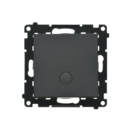 TW7L.01/149 Łącznik krzyżowy z podświetleniem LED – piktogram schody (moduł) 10 AX, 250 V~, szybkozłącza, Czarny mat - Simon 55