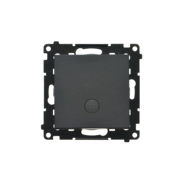 TW7L.01/149 Łącznik krzyżowy z podświetleniem LED – piktogram schody (moduł) 10 AX, 250 V~, szybkozłącza, Czarny mat - Simon 55