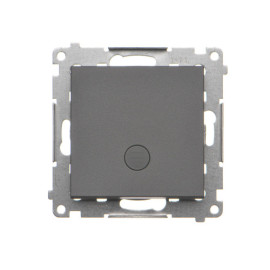 TP1L.01/116 Przycisk pojedynczy zwierny z podświetleniem LED (moduł) 10 AX, 250 V~, szybkozłącza, Grafitowy mat - Simon 55