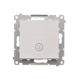 TP1L.01/143 Przycisk pojedynczy zwierny z podświetleniem LED (moduł) 10 AX, 250 V~, szybkozłącza, Aluminium mat - Simon 55