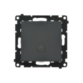 TP1L.01/149 Przycisk pojedynczy zwierny z podświetleniem LED (moduł) 10 AX, 250 V~, szybkozłącza, Czarny mat - Simon 55