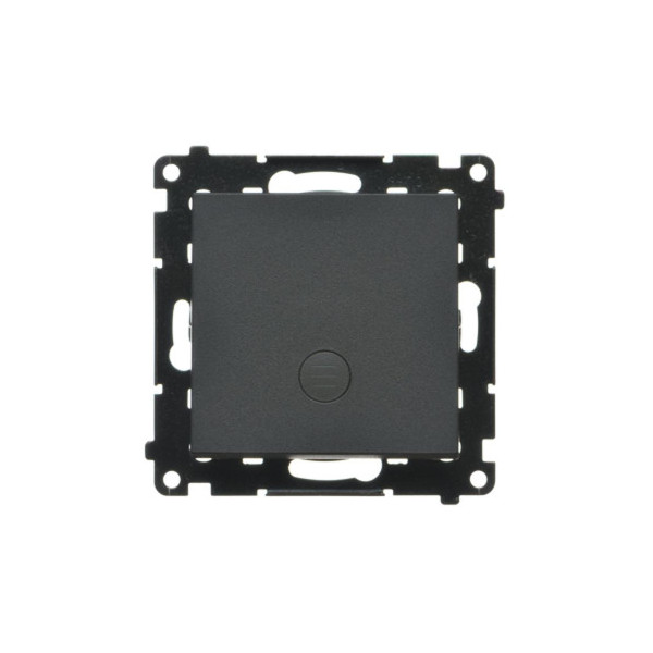 TP1L.01/149 Przycisk pojedynczy zwierny z podświetleniem LED (moduł) 10 AX, 250 V~, szybkozłącza, Czarny mat - Simon 55