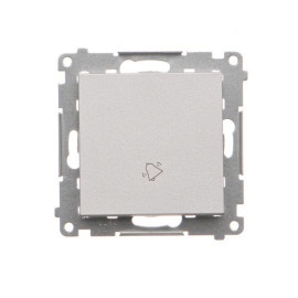 TD1.01/143 Przycisk „dzwonek” (moduł) 10 AX, 250 V~, szybkozłącza, Aluminium mat - Simon 55