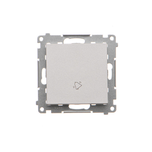 TD1.01/143 Przycisk „dzwonek” (moduł) 10 AX, 250 V~, szybkozłącza, Aluminium mat - Simon 55