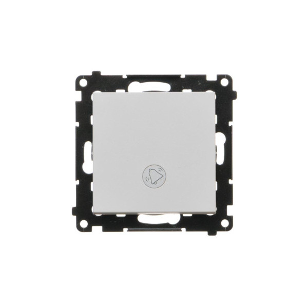 TD1L.01/114 Przycisk „dzwonek” z podświetleniem LED (moduł) 10 AX, 250 V~, szybkozłącza, Jasnoszary mat - Simon 55
