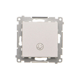 TD1L.01/143 Przycisk „dzwonek” z podświetleniem LED (moduł) 10 AX, 250 V~, szybkozłącza, Aluminium mat - Simon 55